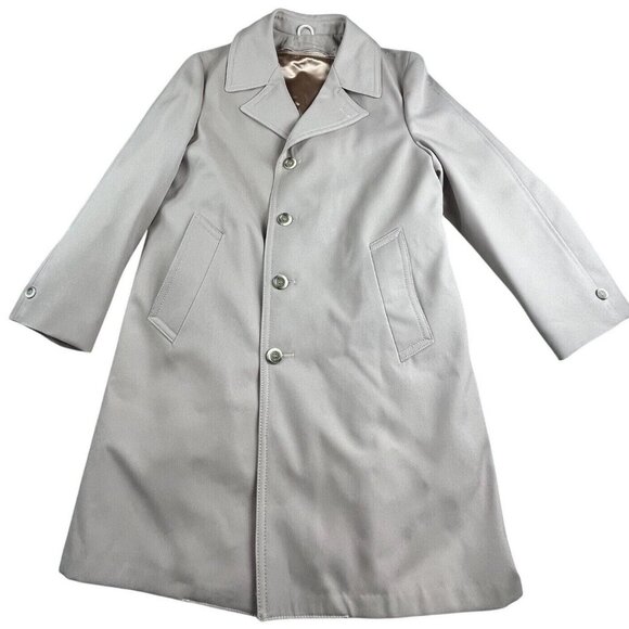 Sears Other - Vintage Sears Overcoat Mens 40 Beige Coat Zip Out Lining Dress Trench 70s Winter